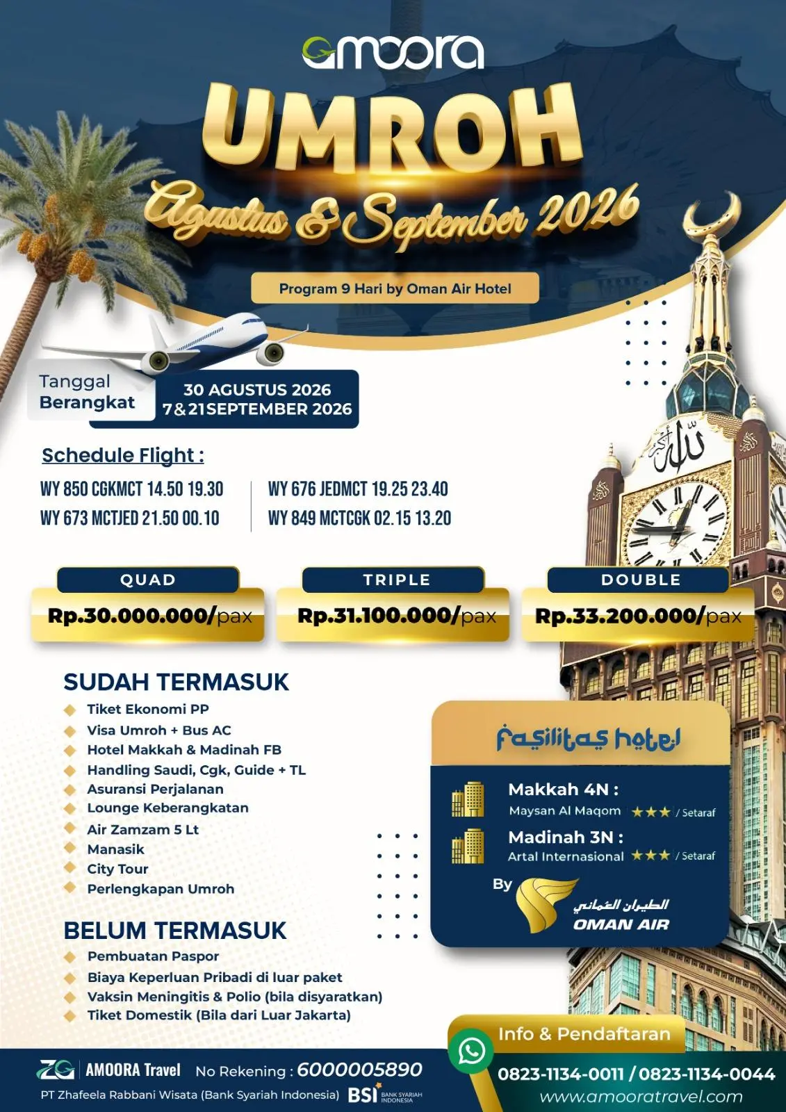 Umroh Agustus & September 2026